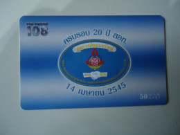 THAILAND USED  CARDS PIN 108    ANNIVERSARY - Thaïland