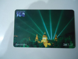 THAILAND USED  CARDS PIN 108  WORLD HERITAGES BARCELONA SPAIN - Thaïland