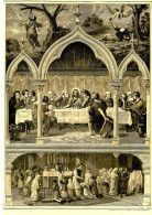 GRAVURE RELIGIEUSE XIXème Siècle 1891 / LES SACREMENTS L'EUCHARISTIE - Art Religieux