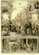 GRAVURE RELIGIEUSE XIXème Siècle 1891 / LES SACREMENTS LA CONFIRMATION - Religiöse Kunst