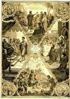 GRAVURE RELIGIEUSE XIXème Siècle 1891 OEUVRES DE LA MISERICORDE - Arte Religiosa