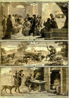 GRAVURE RELIGIEUSE XIXème Siècle 1891 LES PECHES AVARICE LUXURE GOURMANDISE - Religiöse Kunst