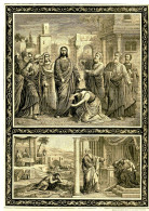 GRAVURE RELIGIEUSE XIXème Siècle 1891 / 9eme COMMANDEMENT DE DIEU - Religieuze Kunst