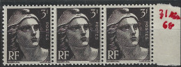 France Yvert 715c **  Marianne De Gandon 333 Brun Noirsans F Tàn - Unused Stamps