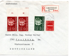 73249 - Niederlande - 1962 - 30c Silberhochzeit MiF A R-Bf 'S-GRAVENHAGE -> Westdeutschland - Lettres & Documents