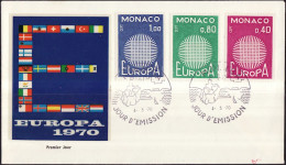 Europa CEPT 1970 Monaco FDC7 Y&T N°819 à 821 - Michel N°977 à 979 - 1970