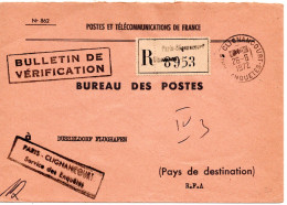 73253 - Frankreich - 1972 - R-Postdienstumschlag PARIS -> Westdeutschland - Storia Postale