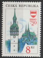 MiNr. 9 Tschechische Republik    1993, 16. Juni. Schönheiten Der Heimat: 750 Jahre Stadt Brünn. - Ongebruikt