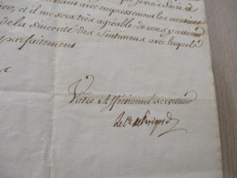 M45 Pièce Signée 1771 Comte De Périgorg Remerciements Aux Consuls De Montpellier Pour Sa Nomination Commandant Languedoc - Político Y Militar