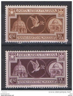 REGNO:  1933  P.A.  ANNO  SANTO  -  S. CPL. 2  VAL. L. -  SASS. A 54/A 55 - Airmail