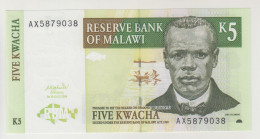 Malawi, Reserve Bank Of Malawi. Banconota Five Kwacha 1989 FDS/UNC - Malawi (1964-...)