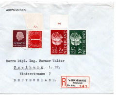 73259 - Niederlande - 1962 - 30c Silberhochzeit MiF A R-Bf 'S-GRAVENHAGE -> Westdeutschland - Briefe U. Dokumente