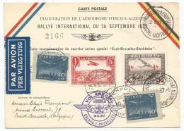 Luxembourg Luxemburg Belgique Belgium Sweden Airmail Postcard 1937 Esch - Stockholm - Covers & Documents