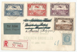 Luxembourg Luxemburg Belgique Belgium Airmail Cover 1933 Sabena - Covers & Documents