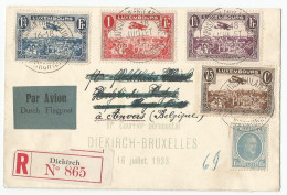 Luxembourg Luxemburg Belgique Belgium Airmail Cover 1933 Sabena - Briefe U. Dokumente