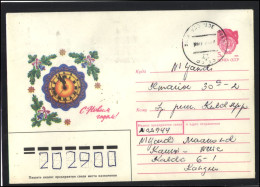 RUSSIA USSR Stationery USED ESTONIA AMBL 1311 NIUE Happy New Year Clock - Ohne Zuordnung