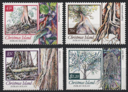 Weihnachtsinsel 1991 - Mi-Nr. 337-340 ** - MNH - Bäume / Trees - Christmas Island