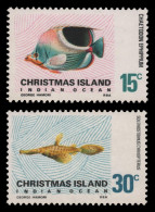 Weihnachtsinsel 1970 - Mi-Nr. 35-36 ** - MNH - Fische / Fish - Christmas Island
