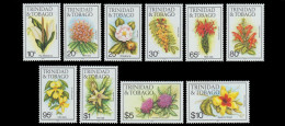 Trinidad & Tobago 1988 - Mi-Nr. 479-494 VI ** - MNH - Blumen / Flowers - Trinidad Y Tobago (1962-...)