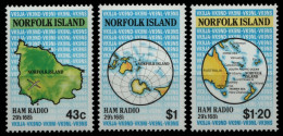 Norfolk-Insel 1991 - Mi-Nr. 499-501 ** - MNH - HAM -Radio - Norfolk Island