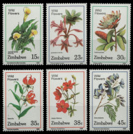 Simbabwe 1989 - Mi-Nr. 400-405 ** - MNH - Blumen / Flowers - Zimbabwe (1980-...)