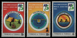 Trinidad & Tobago 1982 - Mi-Nr. 448-450 ** - MNH - Pfadfinder / Scouts - Trinidad Y Tobago (1962-...)