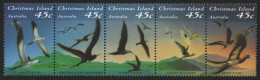 Weihnachtsinsel 1993 - Mi-Nr. 379-383 ** - MNH - Streifen - Vögel / Birds - Christmas Island