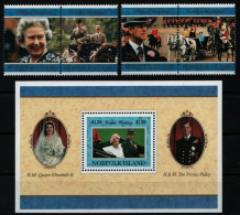 Norfolk-Insel 1997 - Mi-Nr. 638-641 & Block 19 ** - MNH - Goldene Hochzeit - Norfolk Island