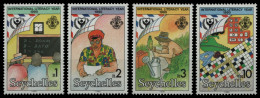 Seychellen 1990 - Mi-Nr. 730-733 ** - MNH - Alphabetisierung - Seychelles (1976-...)