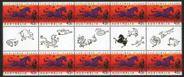 Weihnachtsinsel 2002 - Mi-Nr. 483 ** - MNH - 5 Stegpaare - Jahr Des Pferdes - Christmas Island