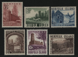 Norfolk-Insel 1953 - Mi-Nr. 15-20 ** - MNH - Freimarken / Definitives (II) - Norfolk Island