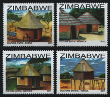 Simbabwe 2011 - Mi-Nr. 973-976 ** - MNH - Traditionelle Hütten - Zimbabwe (1980-...)
