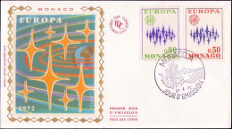 Europa CEPT 1972 Monaco FDC3 Y&T N°883 à 884 - Michel N°1038 à 1039 - 1972