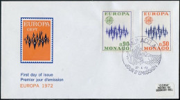 Europa CEPT 1972 Monaco FDC6 Y&T N°883 à 884 - Michel N°1038 à 1039 - 1972