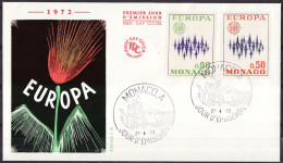 Europa CEPT 1972 Monaco FDC7 Y&T N°883 à 884 - Michel N°1038 à 1039 - 1972