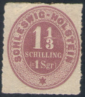 1 1/3 Shillinge Violettbraun - Schleswig Holstein Nr. 10 Ungebraucht Mit Gummi - Schleswig-Holstein