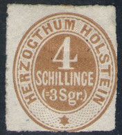 4 Shillinge Gelbbraun - Schleswig Holstein Nr. 25 Ungebraucht Mit Gummi - Schleswig-Holstein