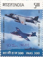India 2010 Indian Naval Day Air Squadron INAS 300 1v Stamp MNH As Per Scan - Autres (Air)