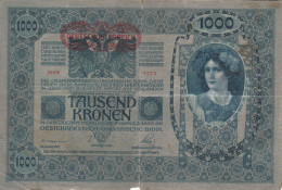 BANCONOTA AUSTRIA 1000 1902 SOVRASTAMPA DEUTSCH REICH (XR1253 - Oesterreich