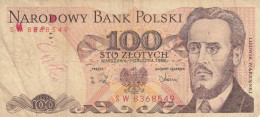 BANCONOTA POLONIA 100 (XR1232 - Pologne