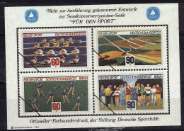 ALLEMAGNE  Projet Non Retenu Carnet  * *  1981 Aviron Gymnastique Avions Planeur - Rowing