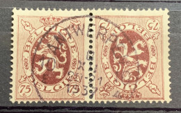 België, 1929-32, KP12, Gestempeld ANTWERPEN 10, OBP 33€ - Tete Beche [KP] & Interpaneles [KT]