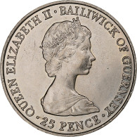 Monnaie, Guernesey, Elizabeth II, 25 Pence, 1981, Heaton, SUP+, Cupro-nickel - Guernesey