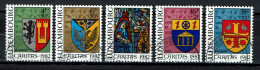 Luxembourg 1982 - YT 1013/1017 - Town Arms - Caritas Issue, Armoiries Communales Et Vitrail, Wappenschilde - Oblitérés