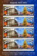 Lithuania Litauen Lituanie 2023 Christmas In Klaipeda Tramway Architecture BeePost Sheetlet MNH - Tram