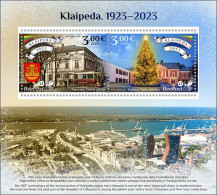 Lithuania Litauen Lituanie 2023 Christmas In Klaipeda Tramway Architecture Port BeePost Block MNH - Tramways