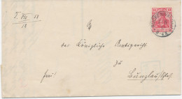 DEUTSCHES REICH 1912 Germania 10 Pf Wz. K1 „RÜCKENWALDAU“ (jetzt Wierzbowa, Niederschlesien, Polen) Auf Kab.-Fernbrief - Storia Postale