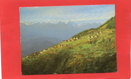 SUISSE-----VEYSONNAZ Et Les Alpes Bernoises Au Coucher Du Soleil--voir 2 Scans - Veysonnaz