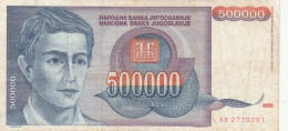 BANCONOTA JUGOSLAVIA 500000 DINARA-VF (Z1503 - Yougoslavie