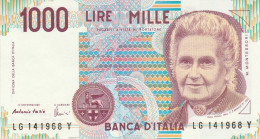 BANCONOTA ITALIA 1000 LIRE MONTESSORI -UNC (Z1527 - 1000 Lire